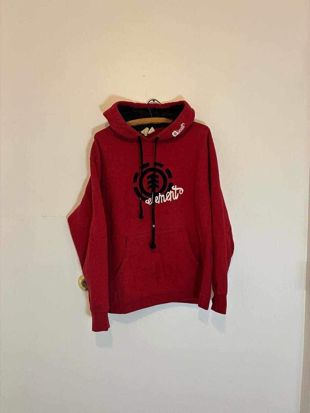 Element Skateboards Hoodie Size Small Red Logo Pullover Sweatshirt